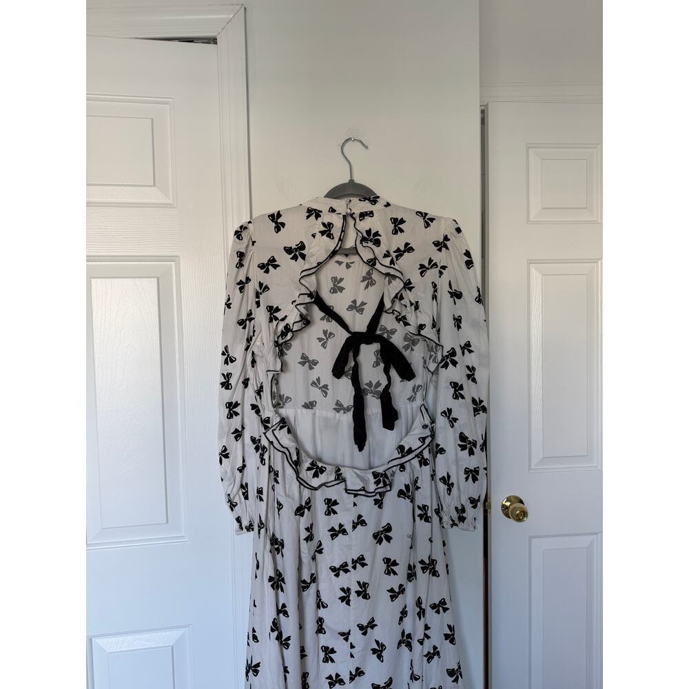 Sister Jane White Maxi Dress with Black Bows & Cutout Back - Picture 6 of 7